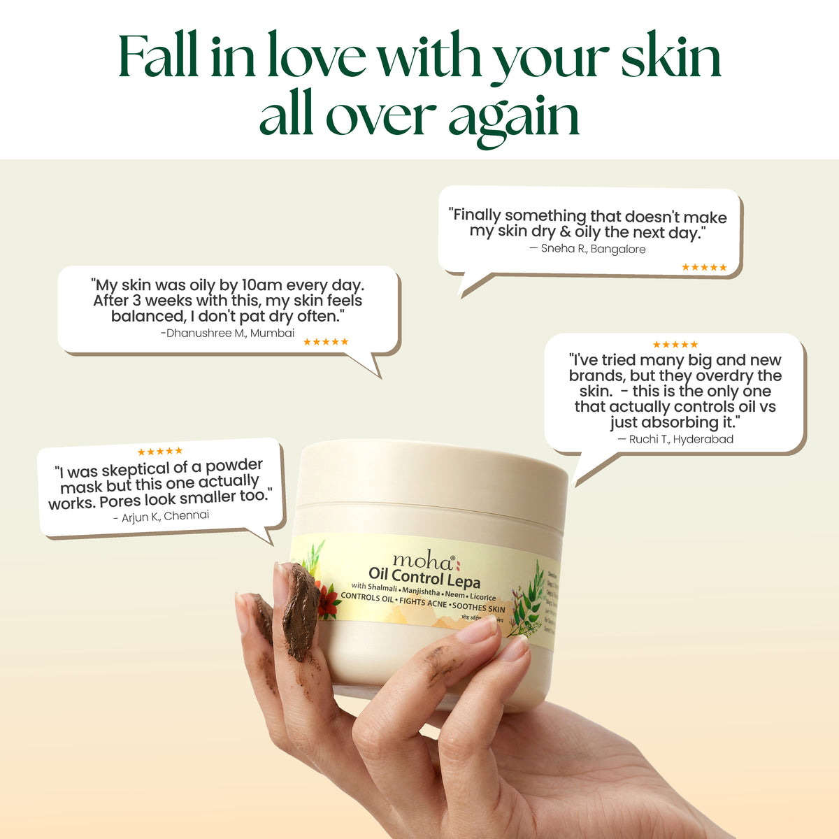 Oil Control Lepa — Ayurvedic Oil Control face mask for Oily & Acne-Prone Skin