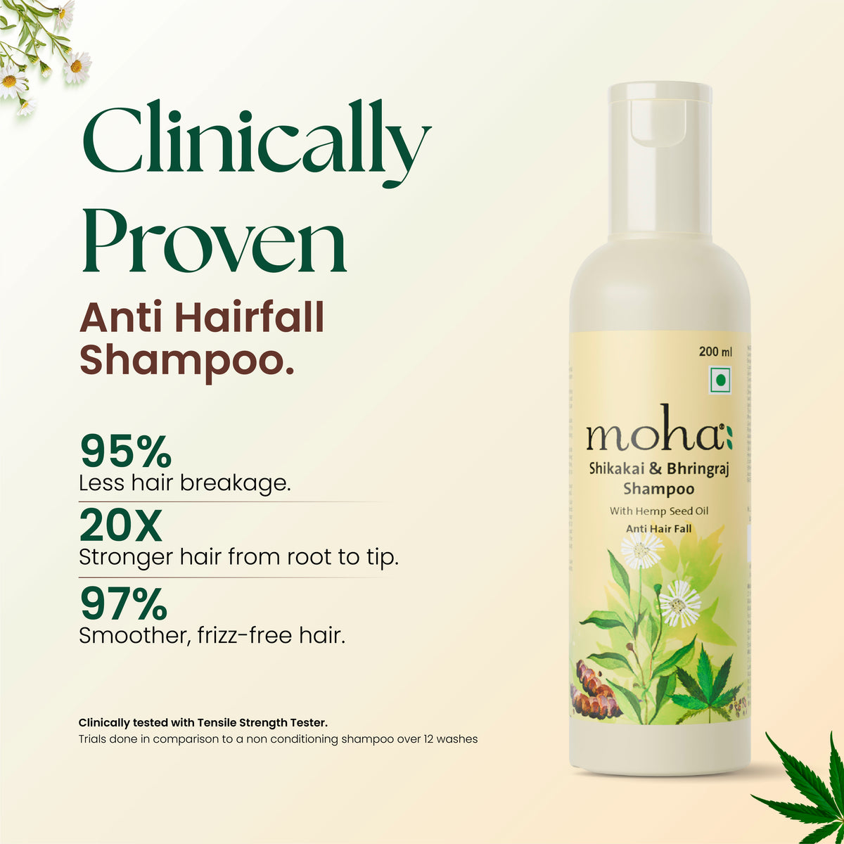 Shikakai & Bhringraj Shampoo for hairfall control & strong smooth hair