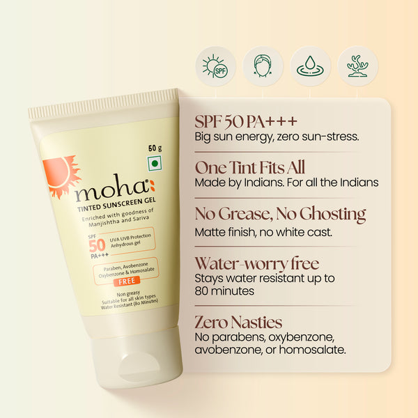 Tinted Sunscreen Gel with SPF 50