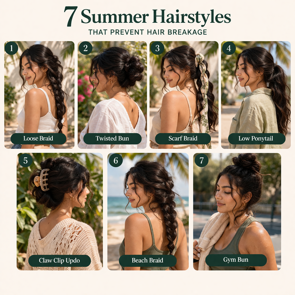 7 Summer Hairstyles That Prevent Hair Breakage