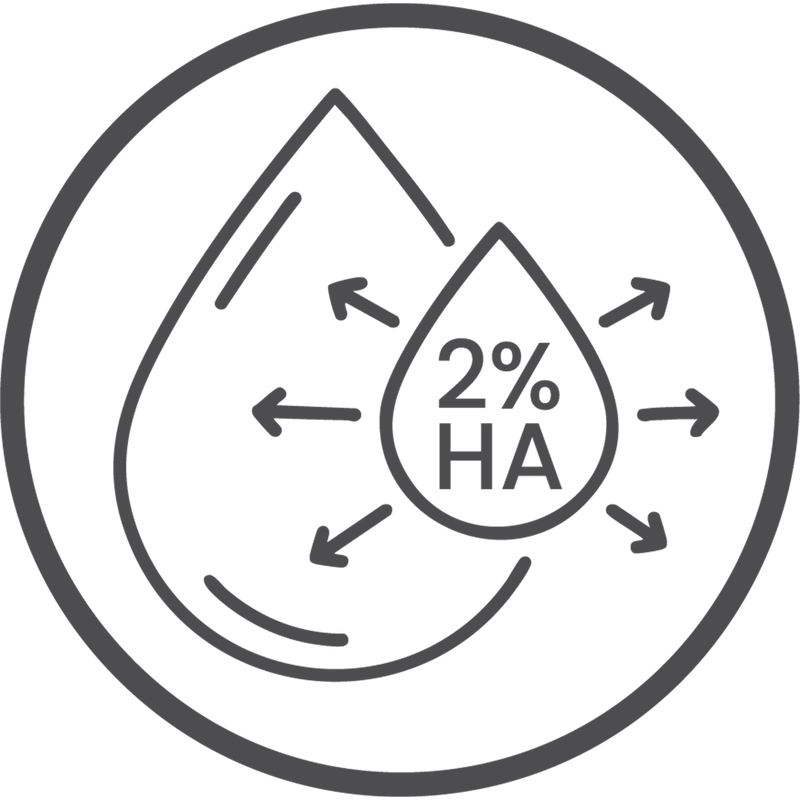 2% Hyaluronic Acid Hydration: Instant moisture boost for bouncy, supple skin