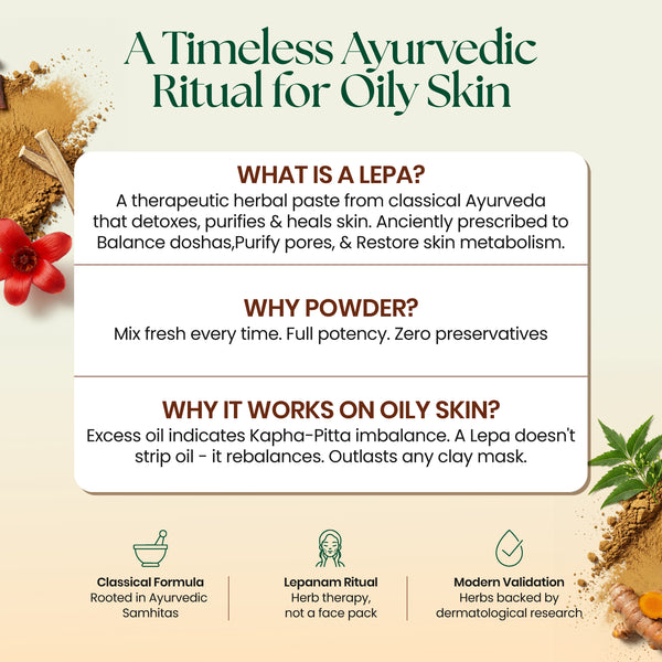 Oil Control Lepa — Ayurvedic Oil Control face mask for Oily & Acne-Prone Skin