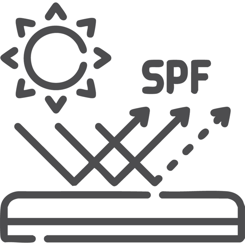 SPF 50 PA +++ Broad Spectrum Protection  Shields skin from UVA & UVB rays