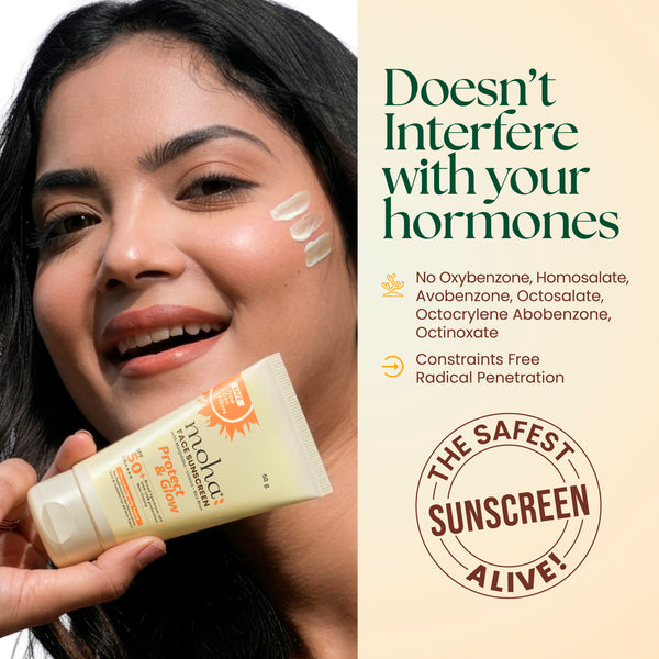 Face Sunscreen with SPF 50+PA++++Photostable Safest New-Gen UV Filters + pH balanced
