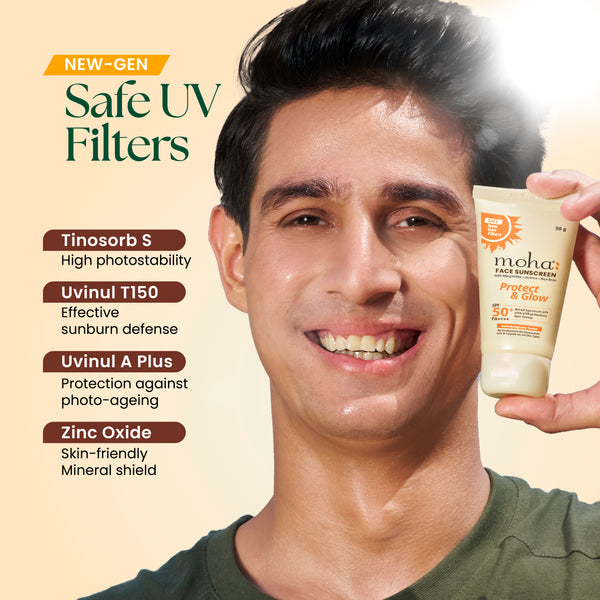 Face Sunscreen with SPF 50+PA++++Photostable Safest New-Gen UV Filters + pH balanced