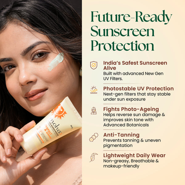 Face Sunscreen with SPF 50+PA++++Photostable Safest New-Gen UV Filters + pH balanced
