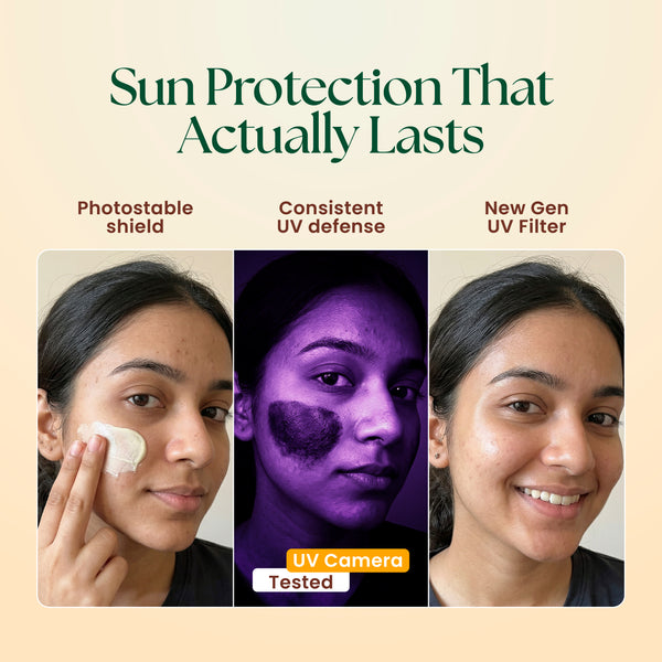 Face Sunscreen with SPF 50+PA++++Photostable Safest New-Gen UV Filters + pH balanced