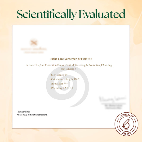 Face Sunscreen with SPF 50+PA++++Photostable Safest New-Gen UV Filters + pH balanced